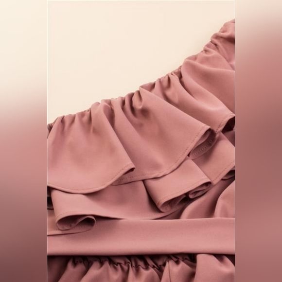 Ruffled Tied One-Shoulder Jumpsuit - Picture 5 of 7